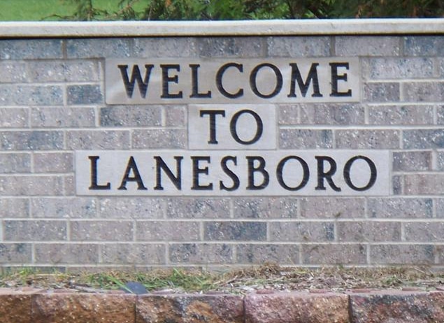 Welcome to Lanesboro sign